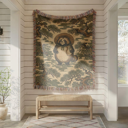 Panda Woven Blanket