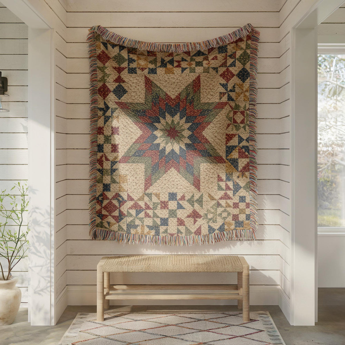 Star Quilt Woven Blanket