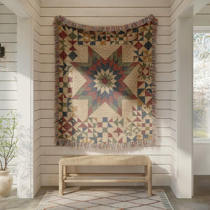 Star Quilt Woven Blanket