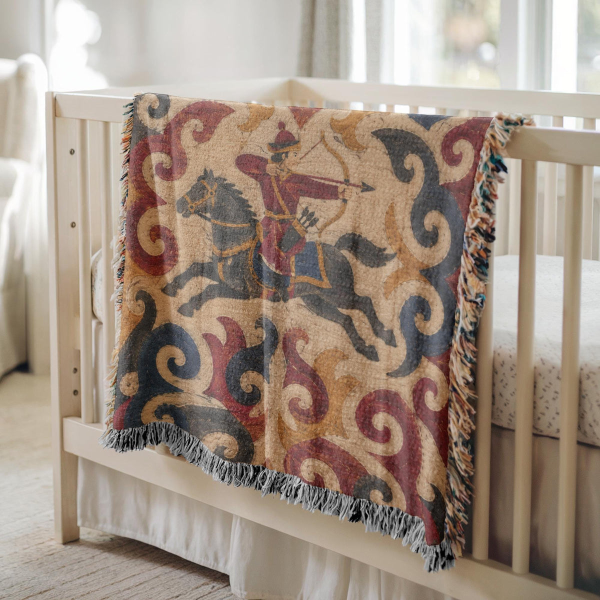 Horse Archer Woven Blanket