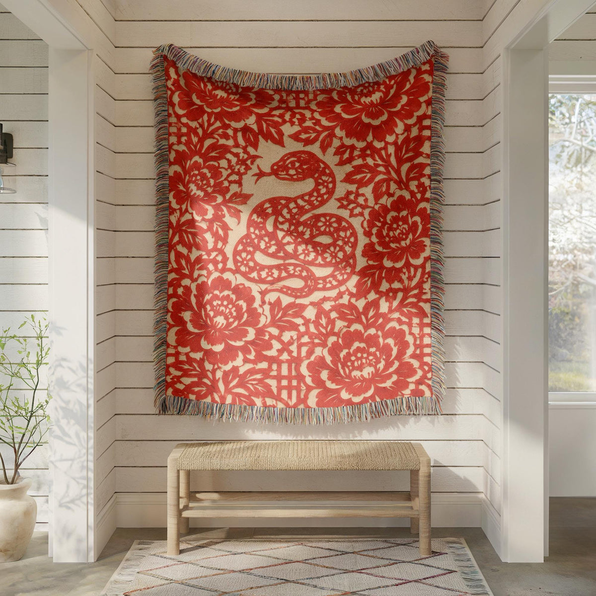 Snake Woven Blanket