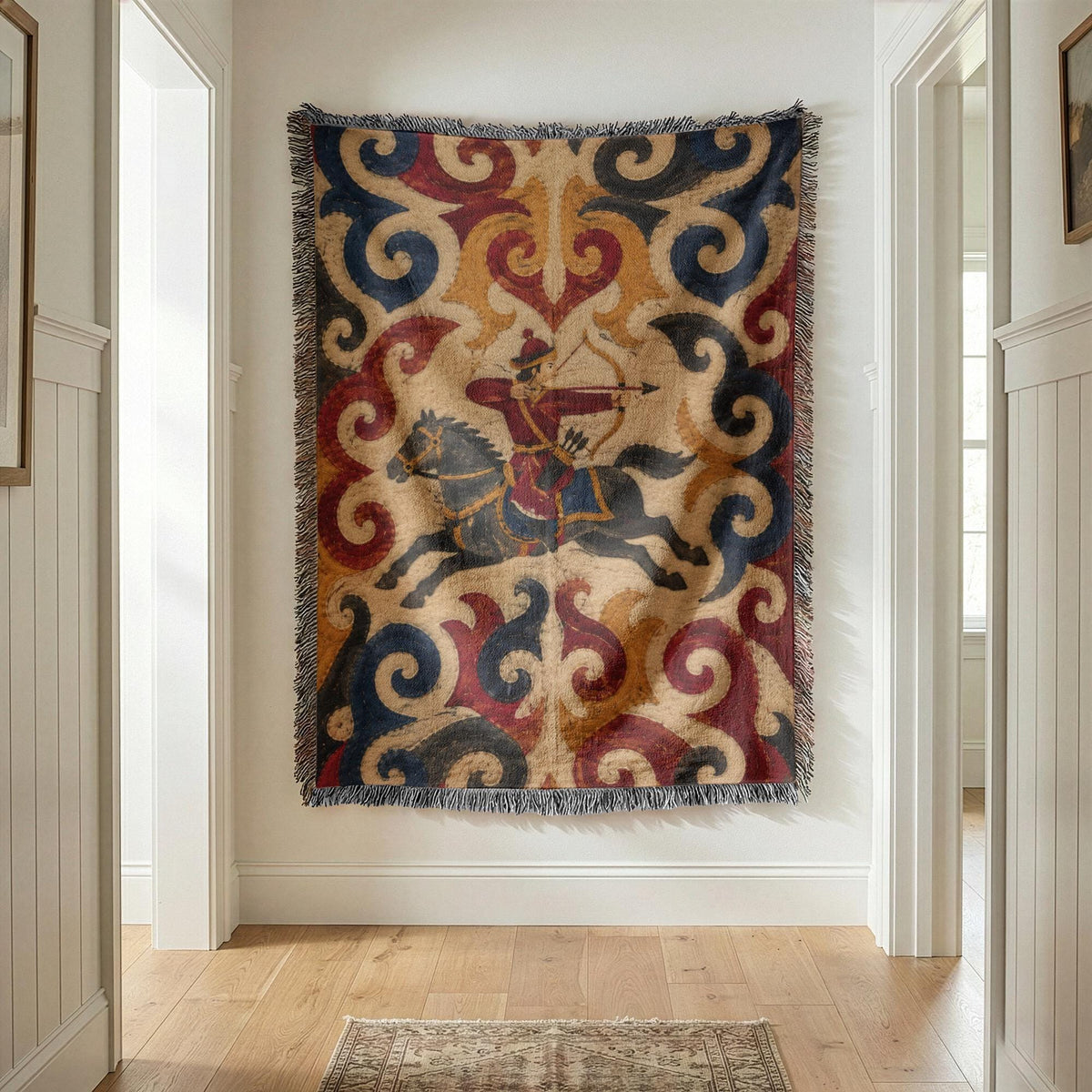 Horse Archer Woven Blanket