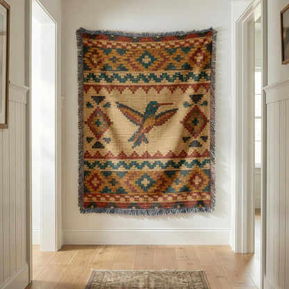 Hummingbird Woven Blanket