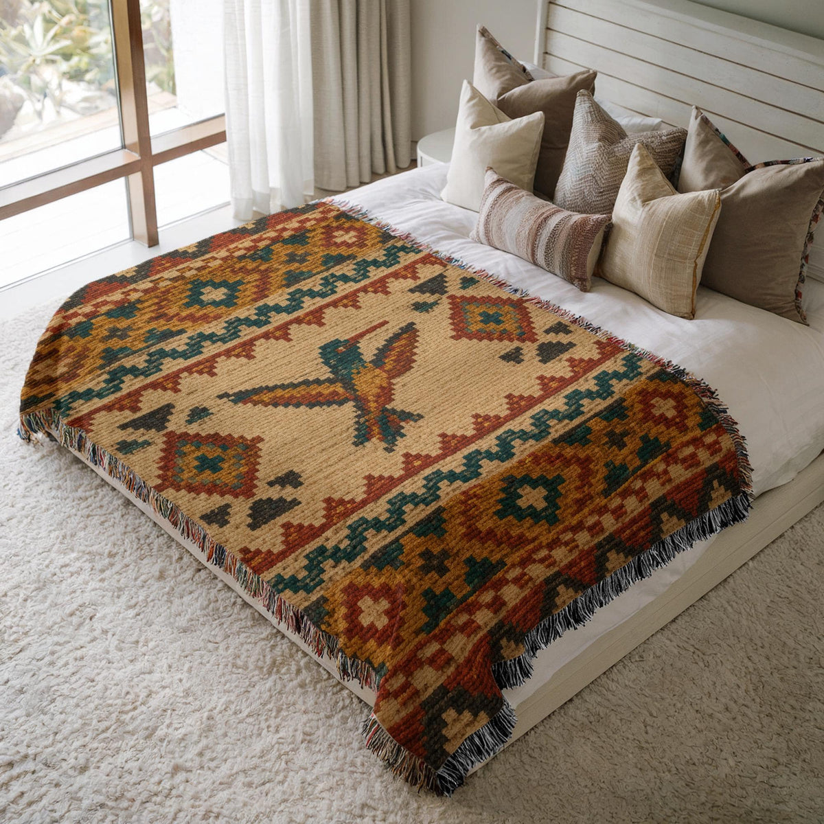 Hummingbird Woven Blanket
