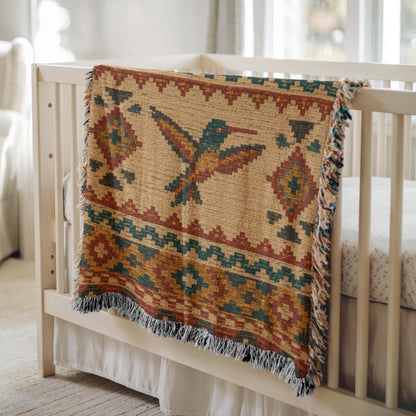 Hummingbird Woven Blanket