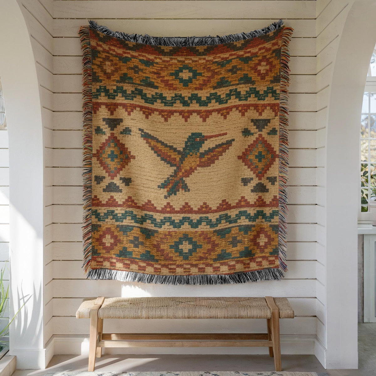 Hummingbird Woven Blanket