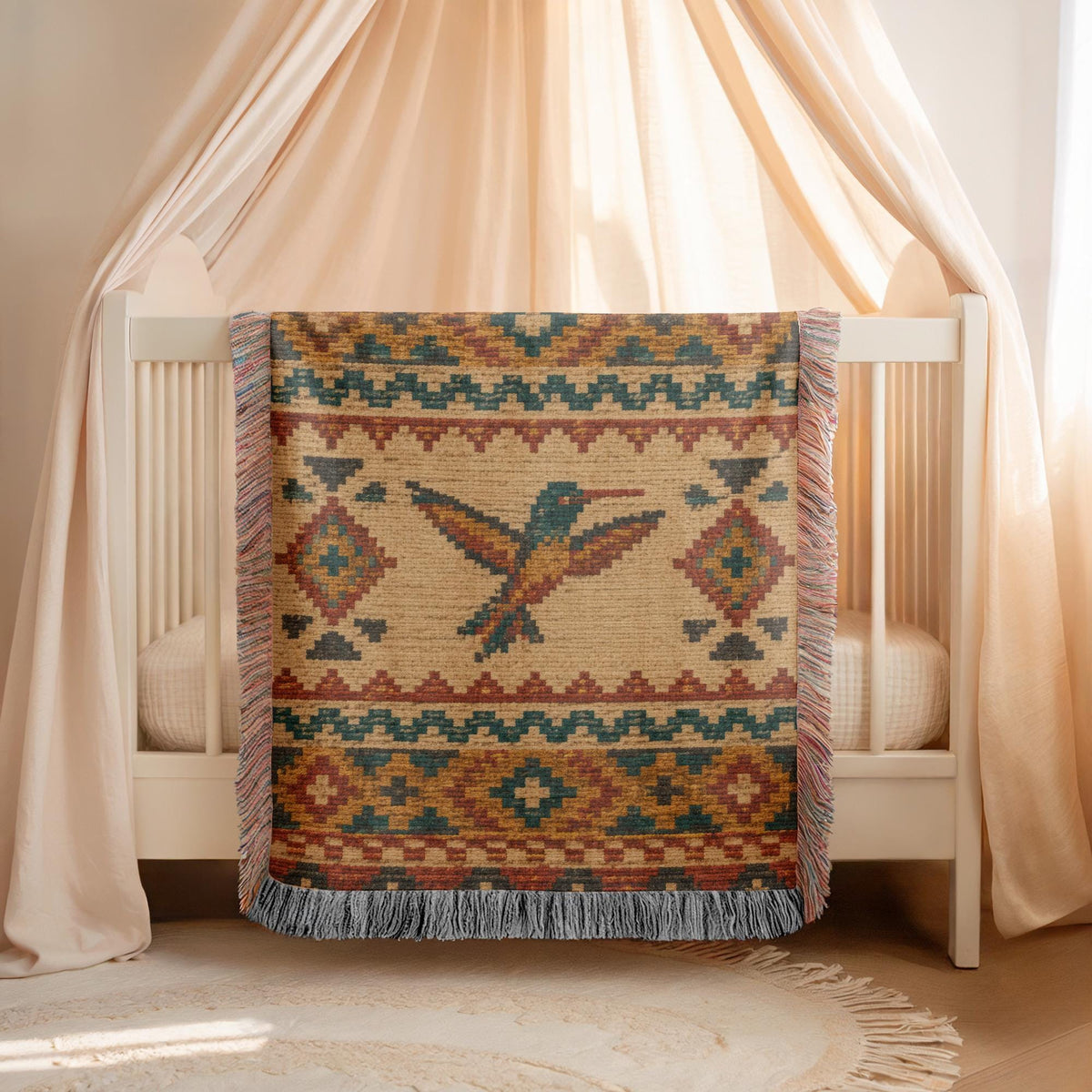 Hummingbird Woven Blanket