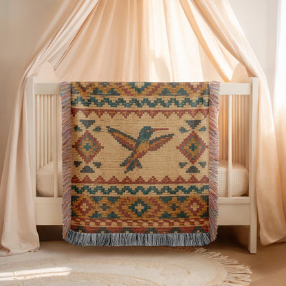 Hummingbird Woven Blanket