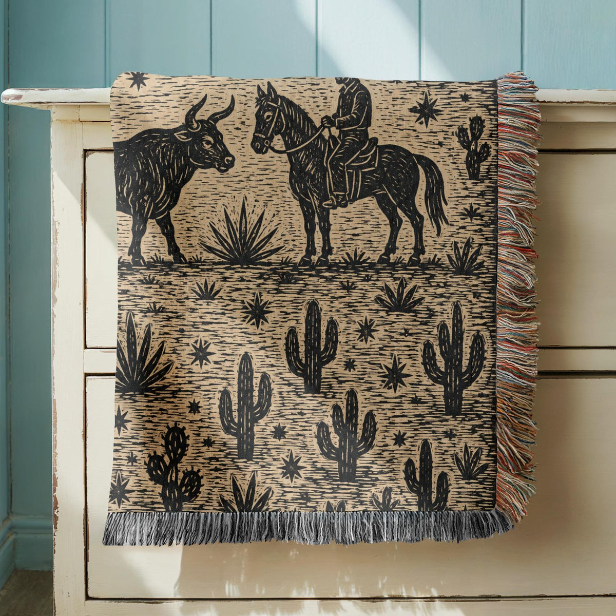 Cowboy Woven Blanket