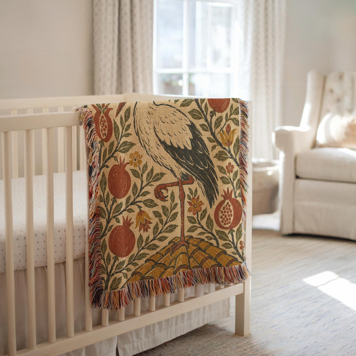 Stork Woven Blanket