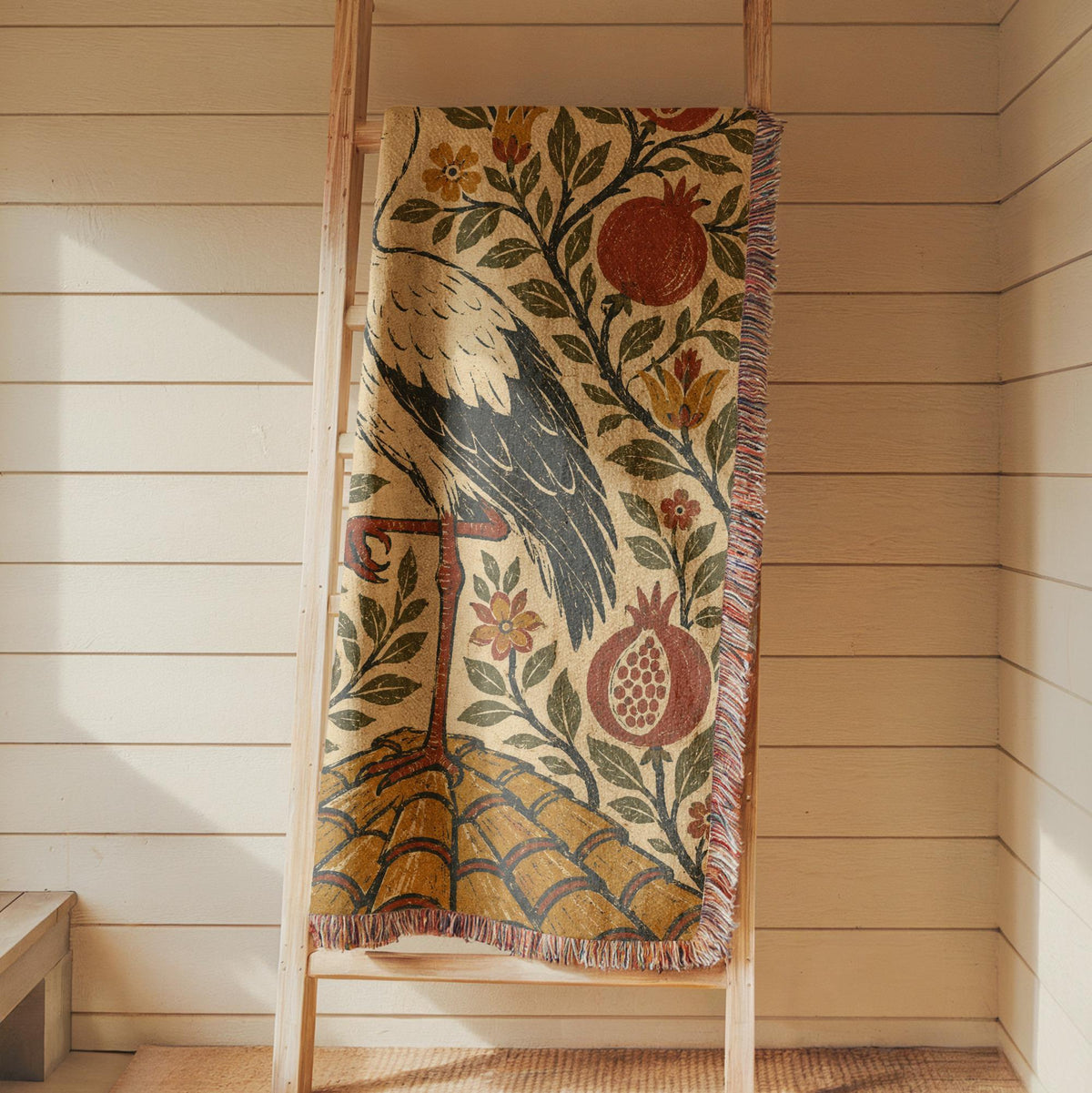 Stork Woven Blanket