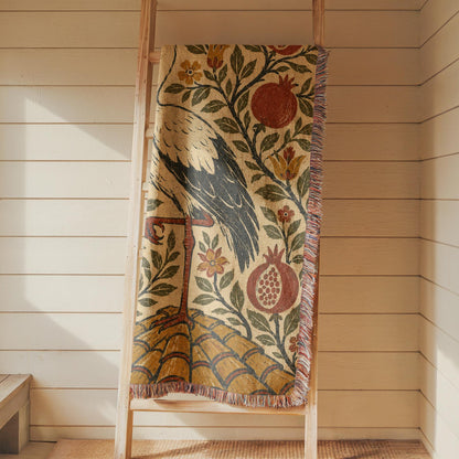 Stork Woven Blanket