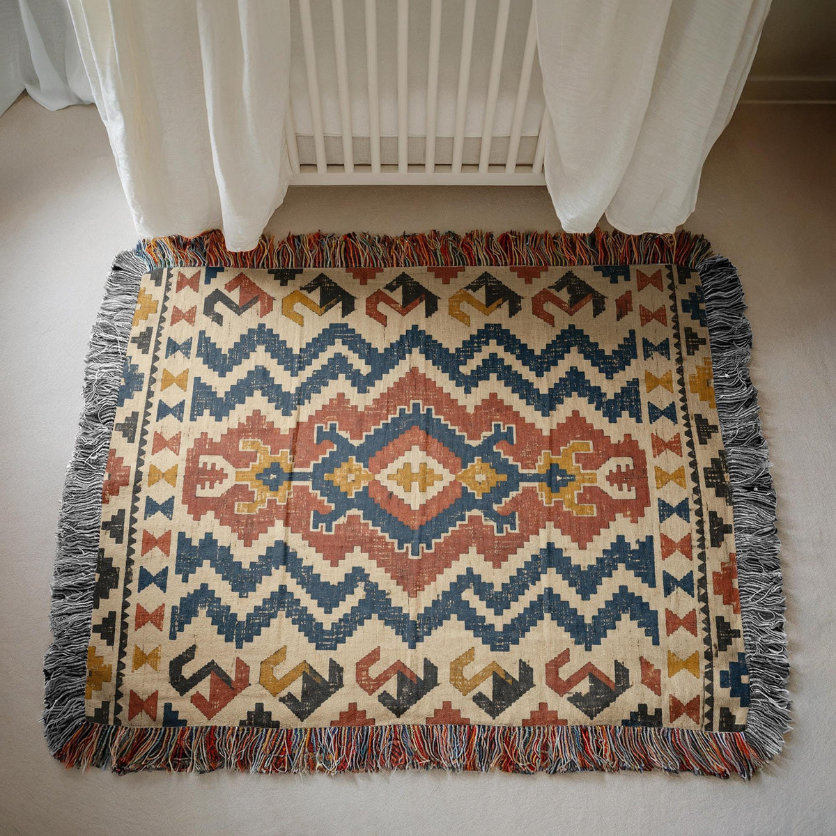 Turkish Kilim Woven Blanket