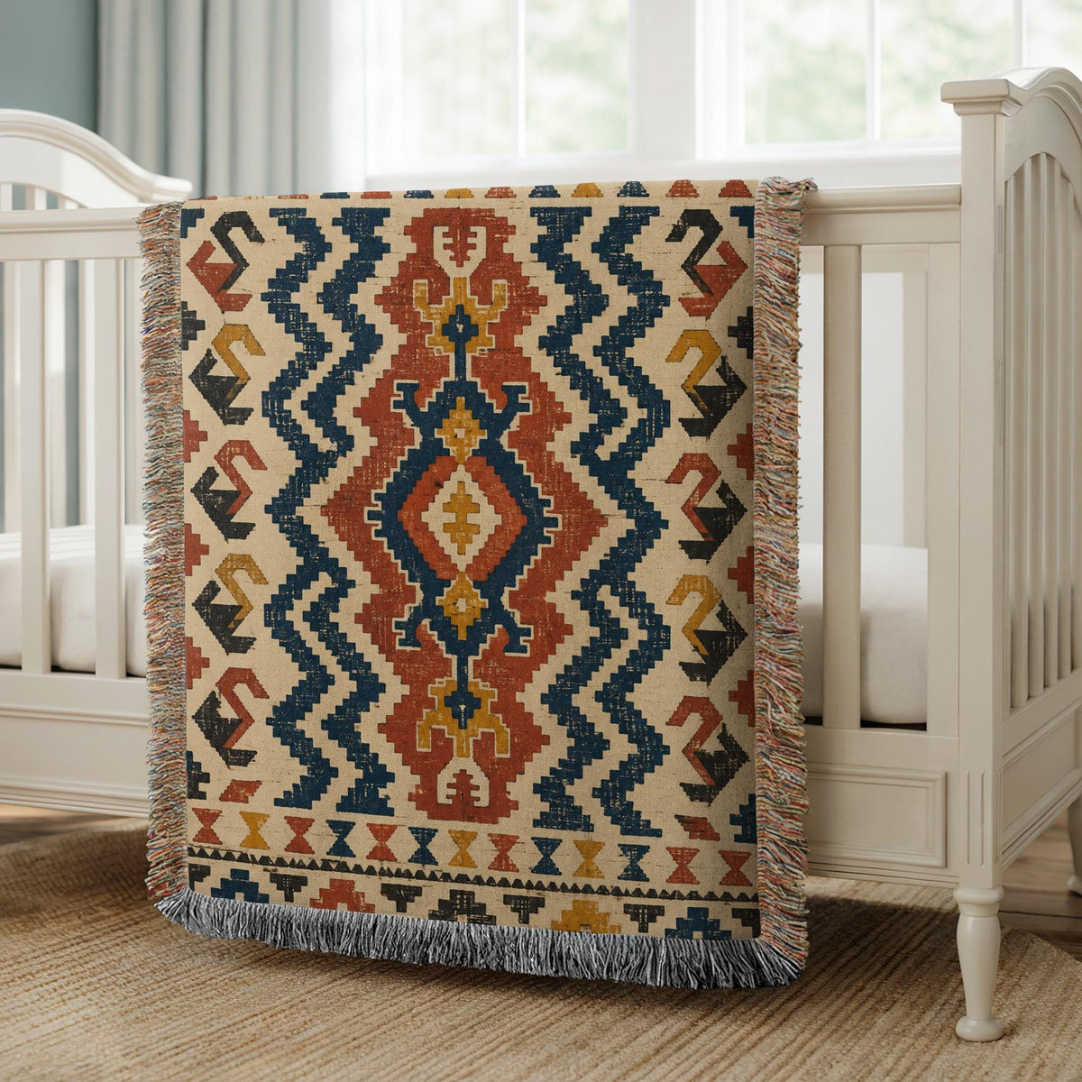 Turkish Kilim Woven Blanket
