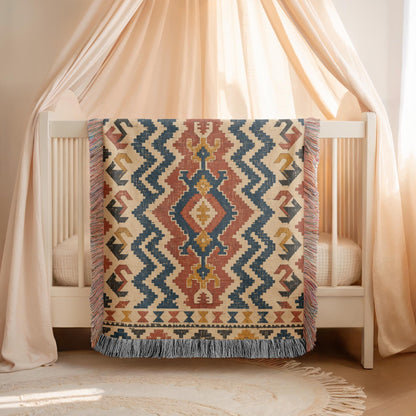 Turkish Kilim Woven Blanket