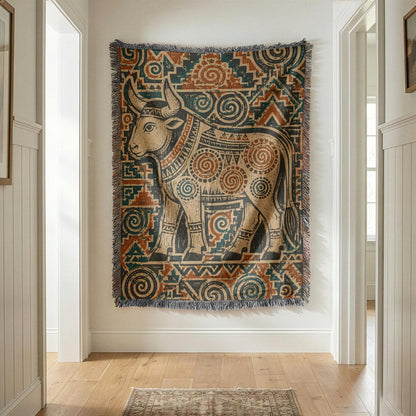 Bull Woven Blanket