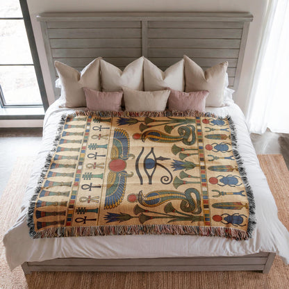 Eye of Horus Woven Blanket