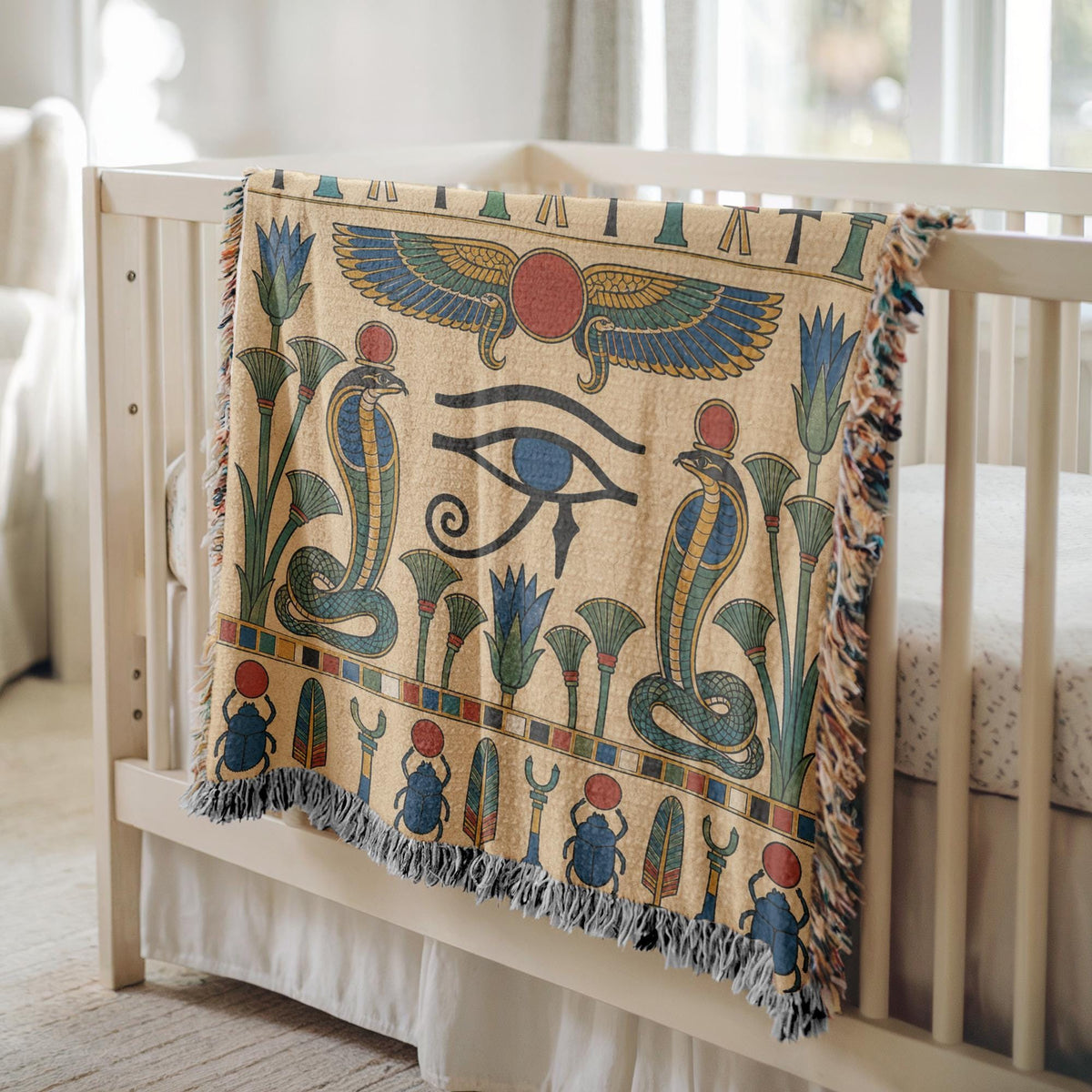 Eye of Horus Woven Blanket