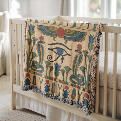 Eye of Horus Woven Blanket