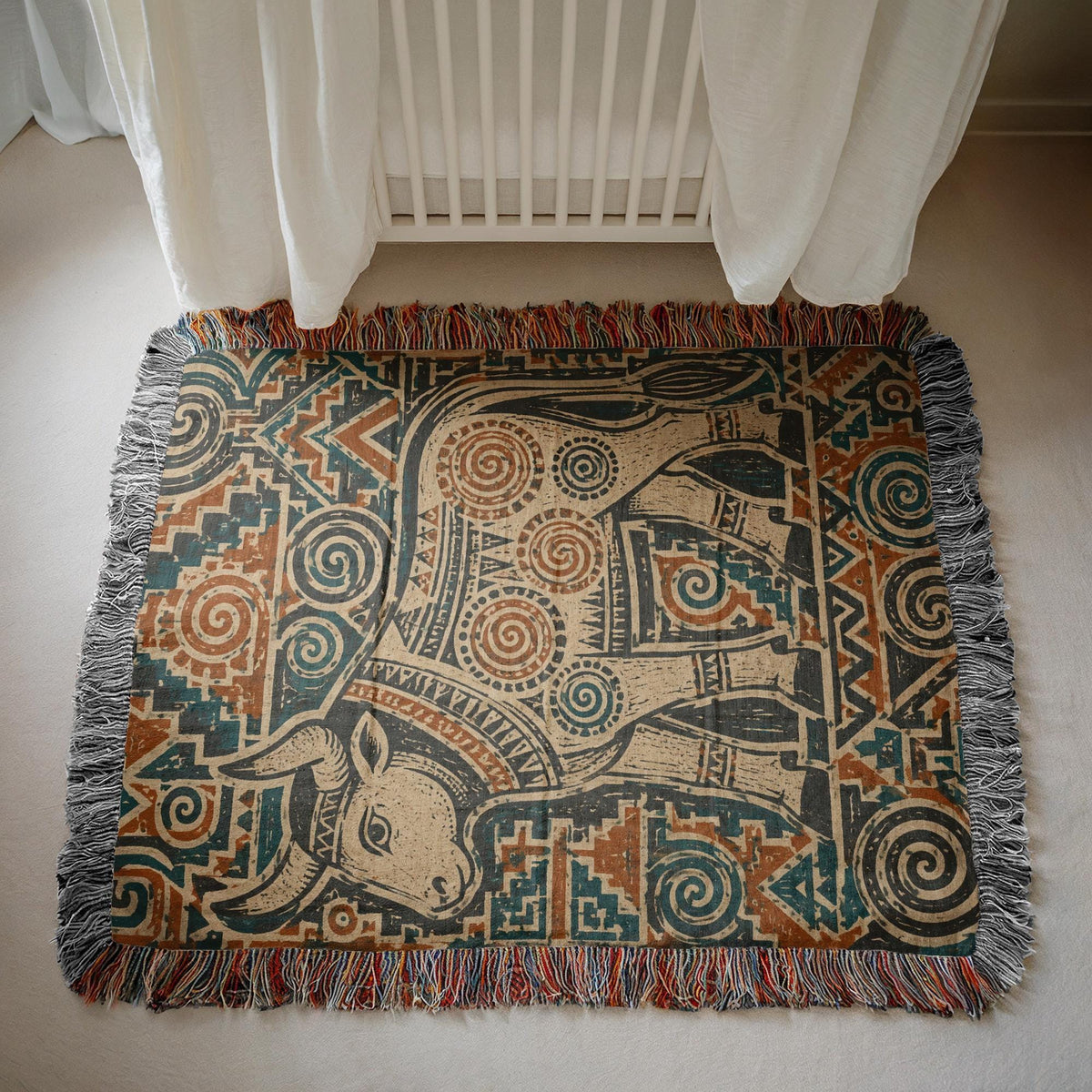 Bull Woven Blanket