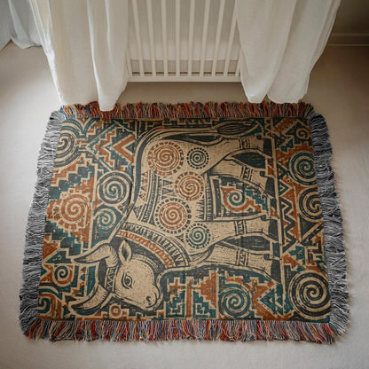 Bull Woven Blanket