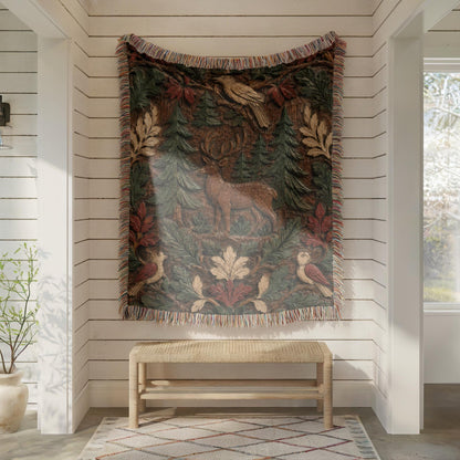 Deer Woven Blanket