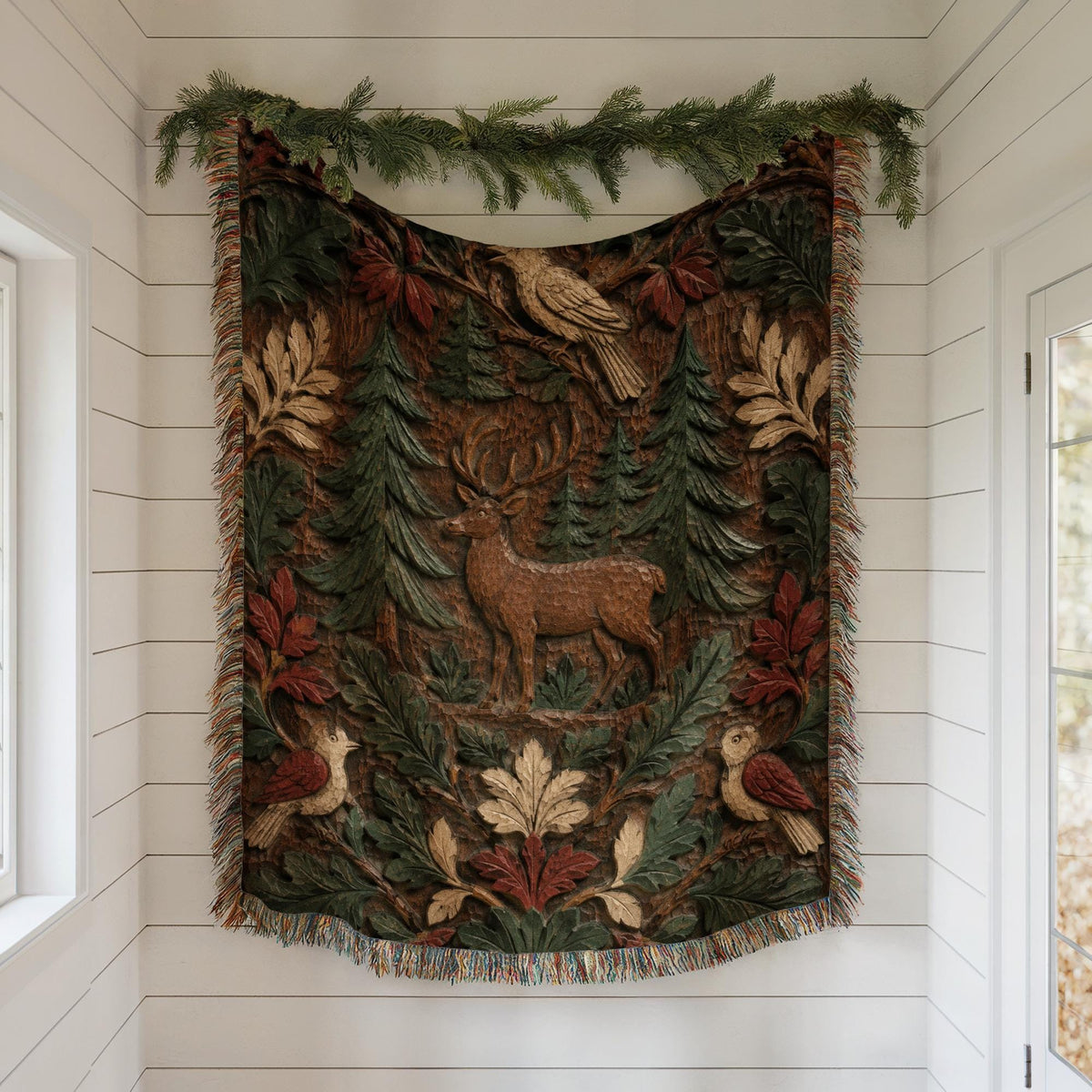 Deer Woven Blanket