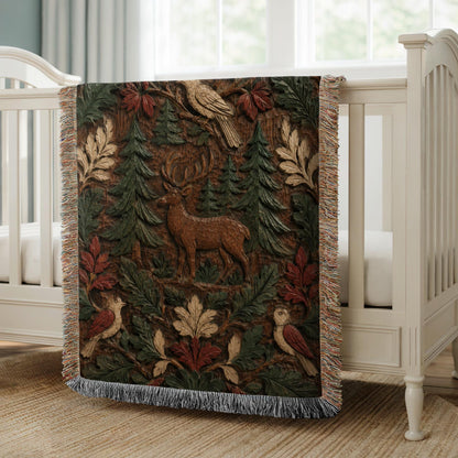 Deer Woven Blanket
