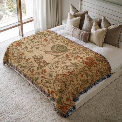 Medieval Snail Woven Blanket