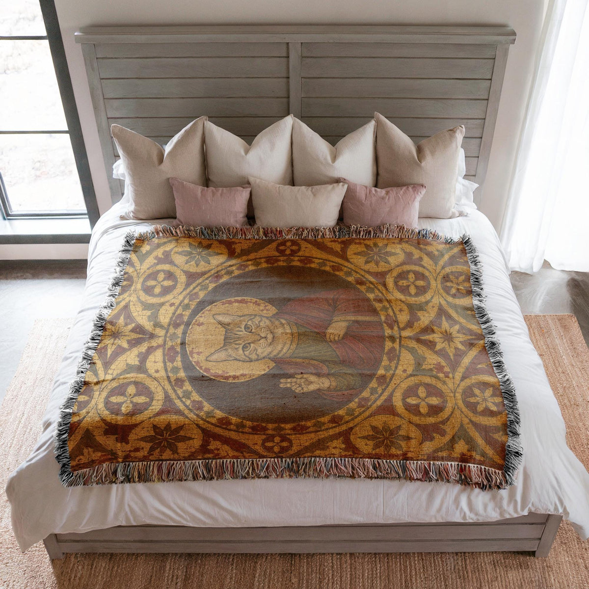 Saint Cat Woven Blanket