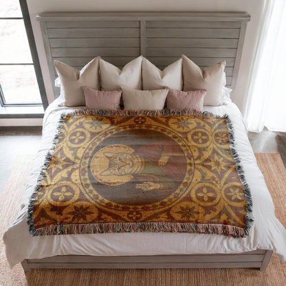 Saint Cat Woven Blanket