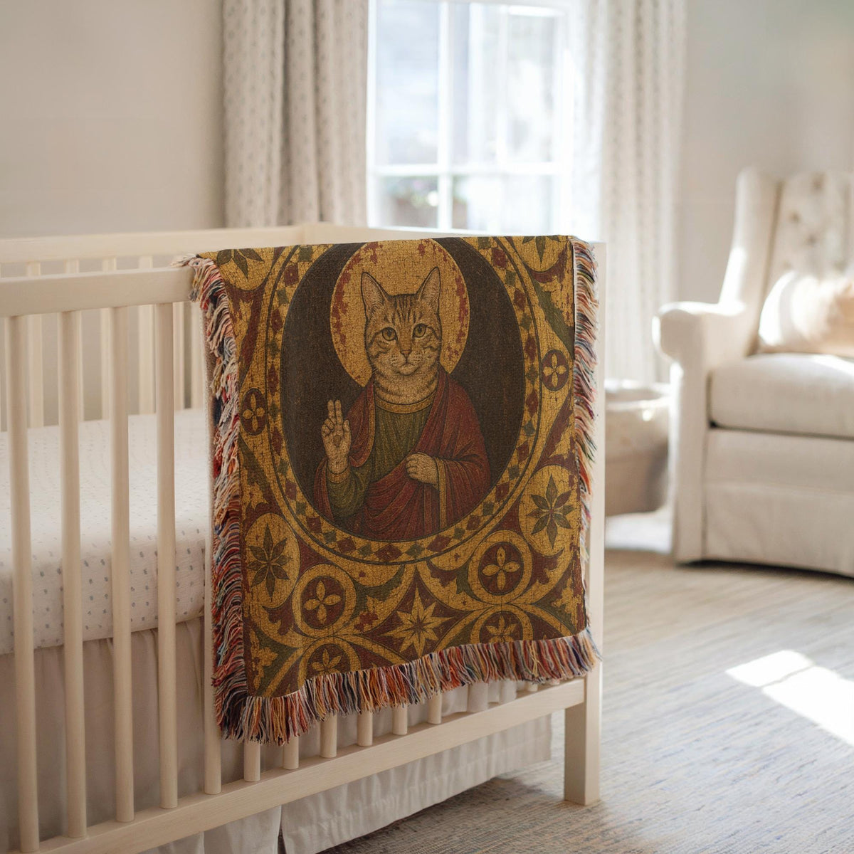 Saint Cat Woven Blanket