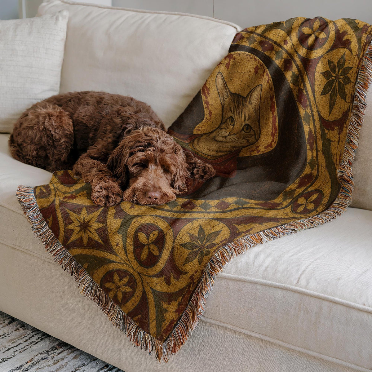 Saint Cat Woven Blanket