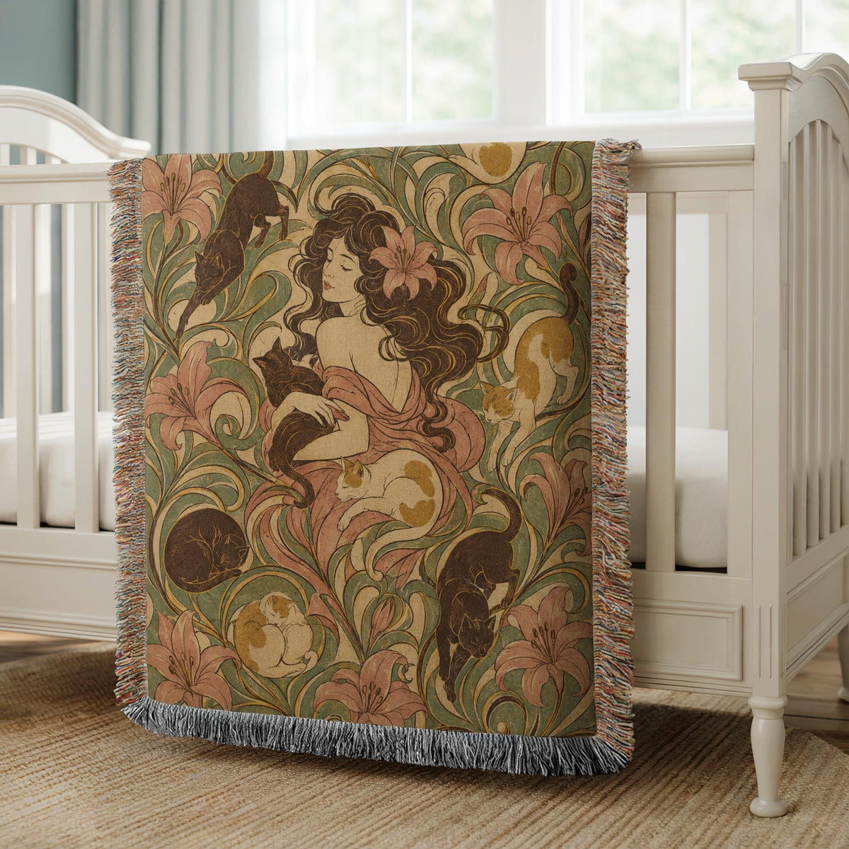Art Nouveau Woven Blanket