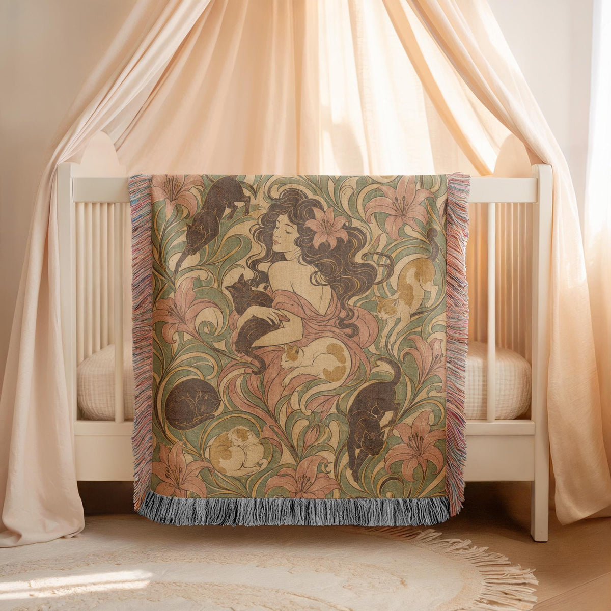 Art Nouveau Woven Blanket