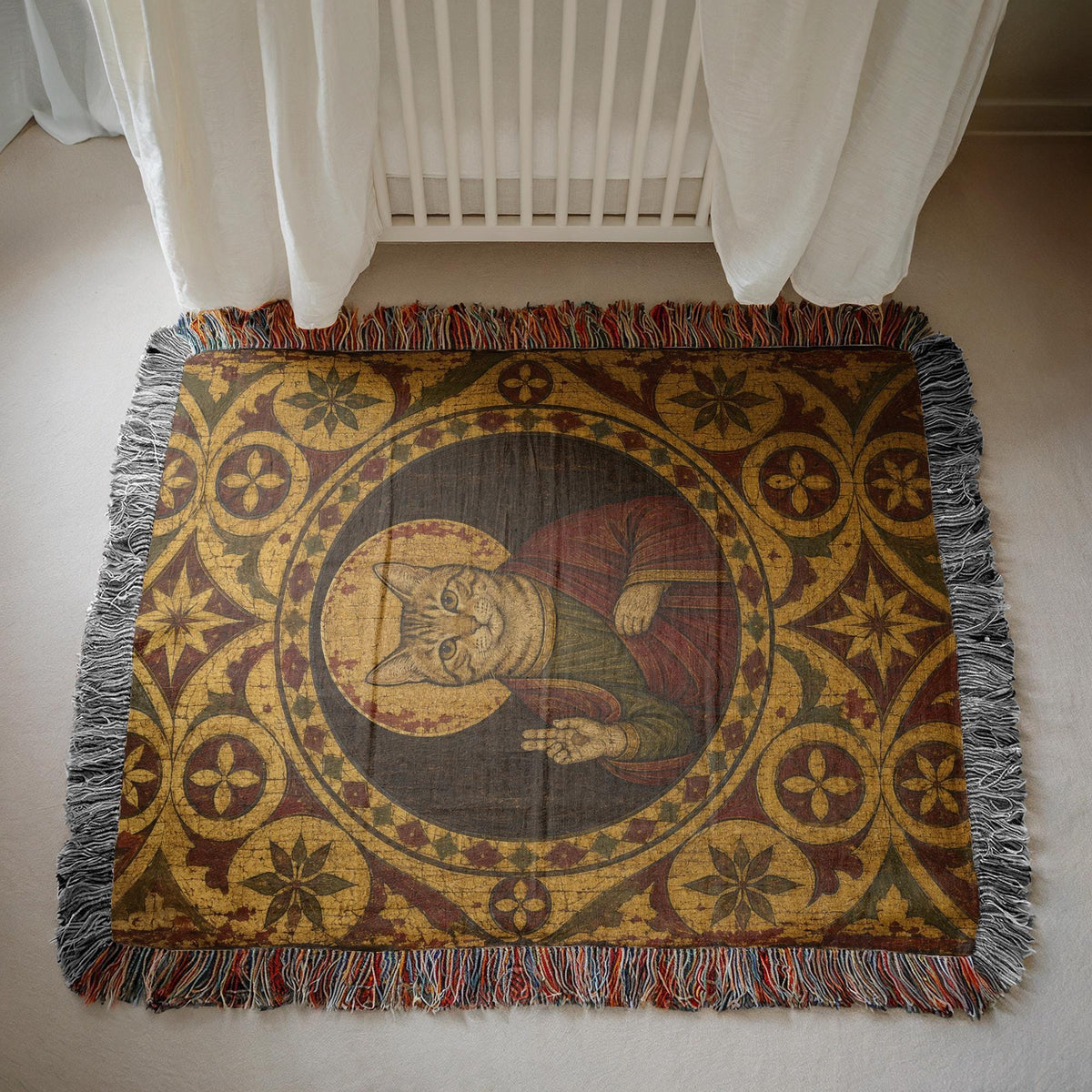 Saint Cat Woven Blanket