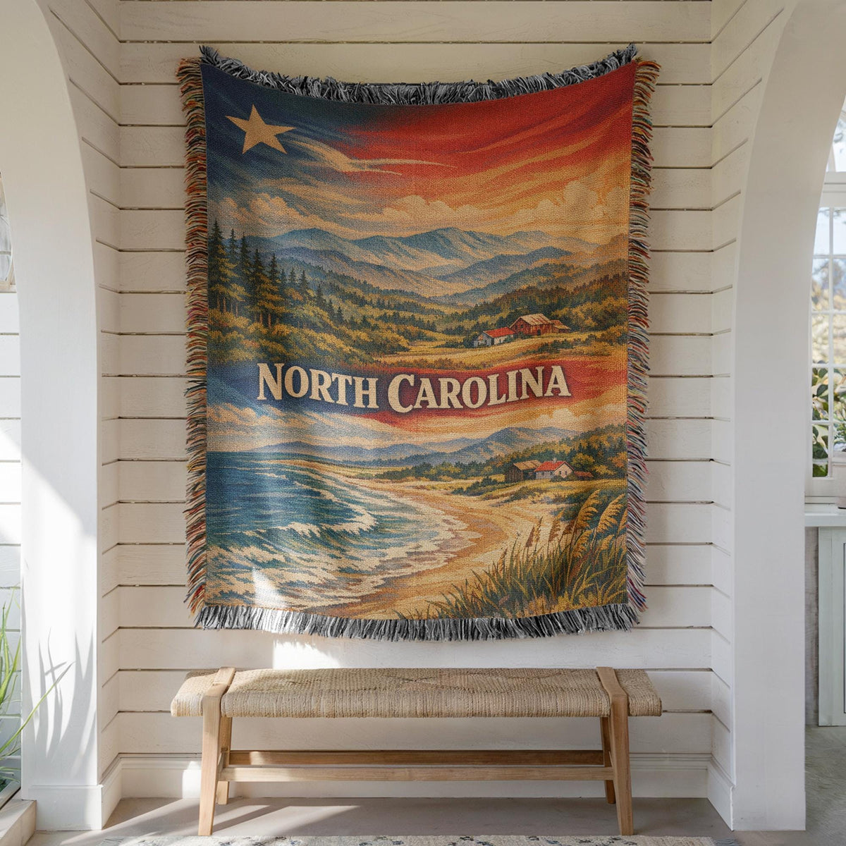 North Carolina Woven Blanket
