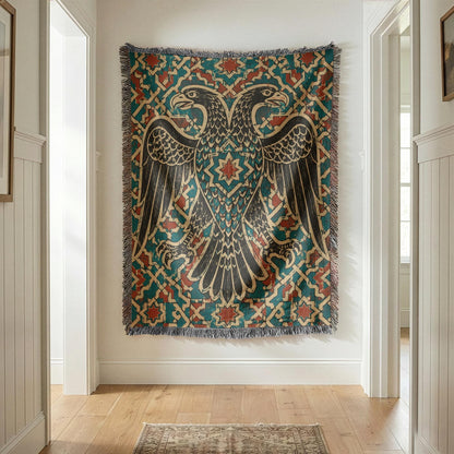 Double Headed Eagle Woven Blanket