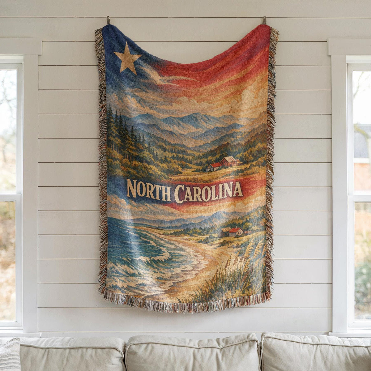 North Carolina Woven Blanket