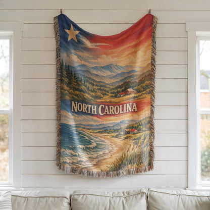 North Carolina Woven Blanket