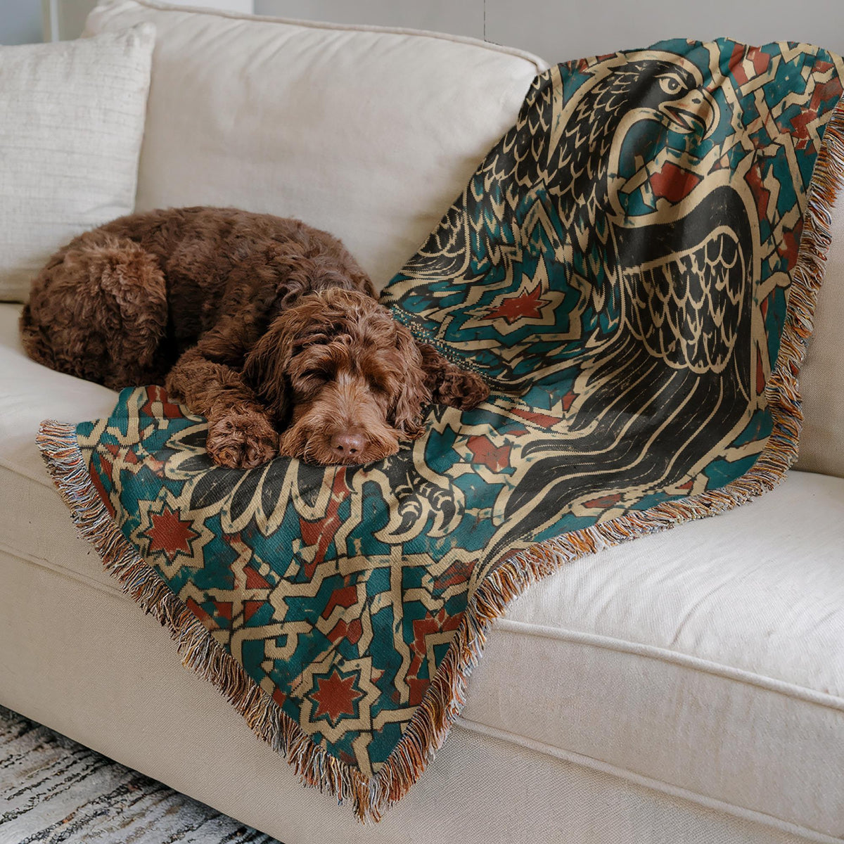Double Headed Eagle Woven Blanket