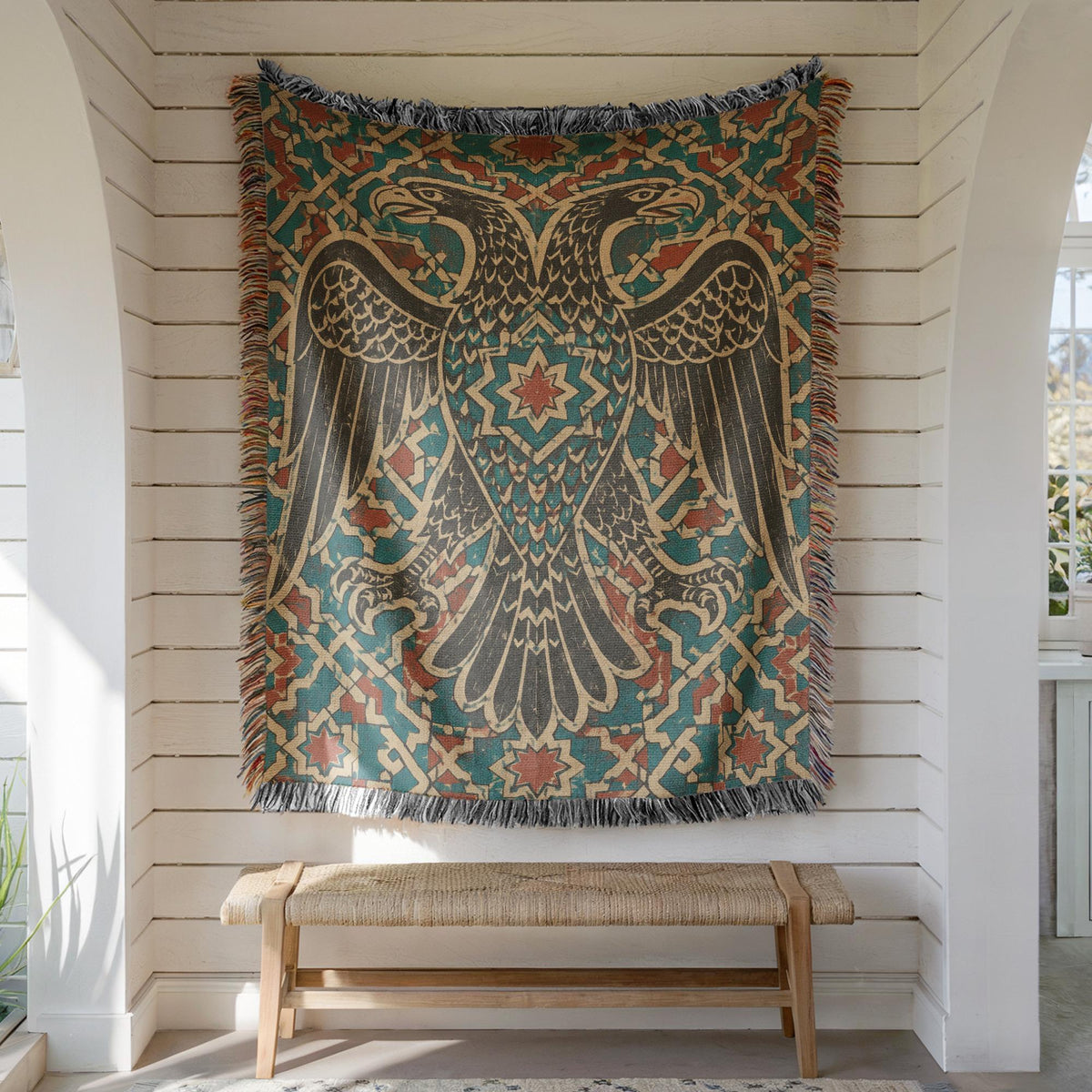 Double Headed Eagle Woven Blanket