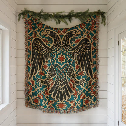 Double Headed Eagle Woven Blanket
