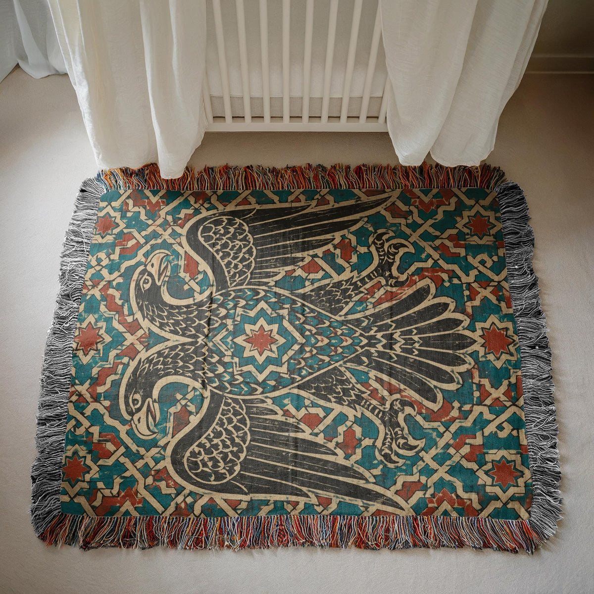 Double Headed Eagle Woven Blanket
