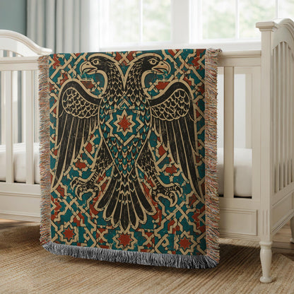 Double Headed Eagle Woven Blanket