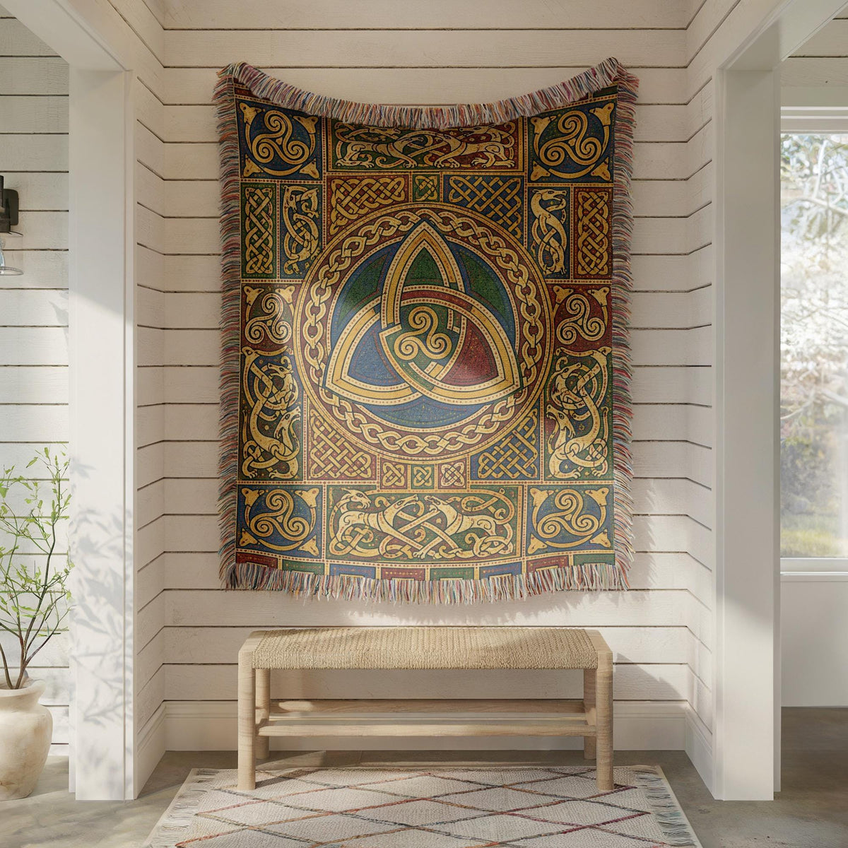 Celtic Triquetra Woven Blanket