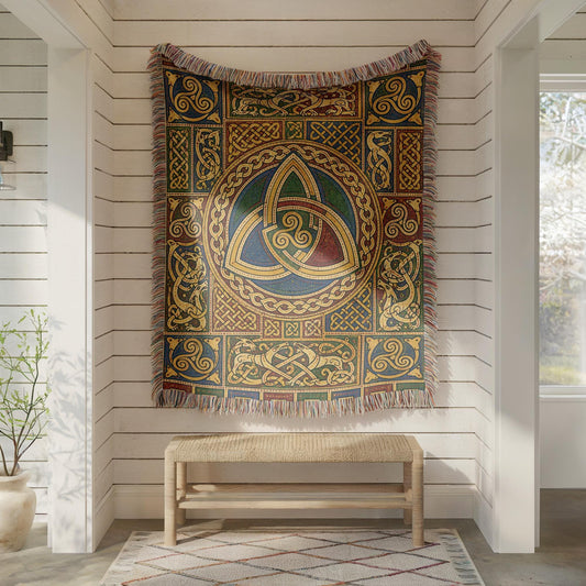 Celtic Triquetra Woven Blanket