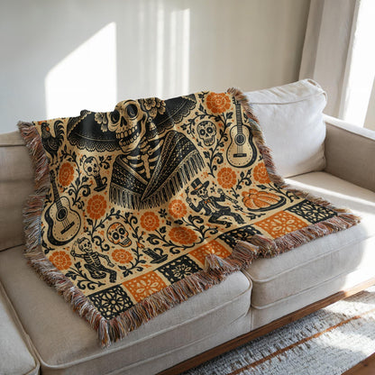 Day of the Dead Woven Blanket