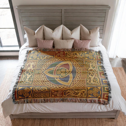 Celtic Triquetra Woven Blanket