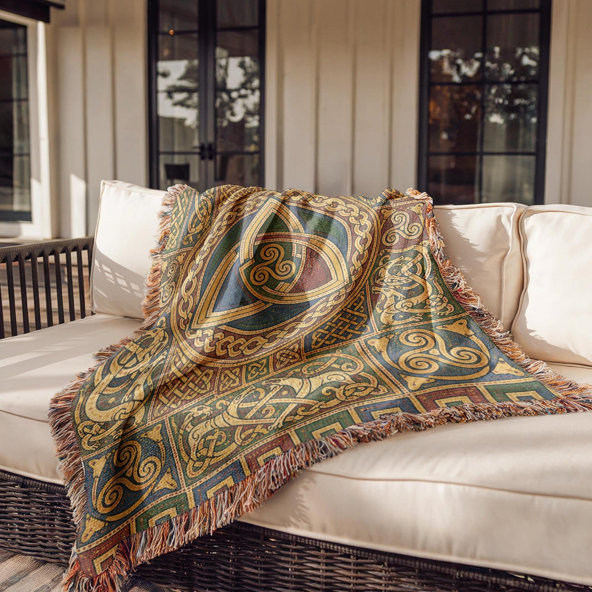 Celtic Triquetra Woven Blanket